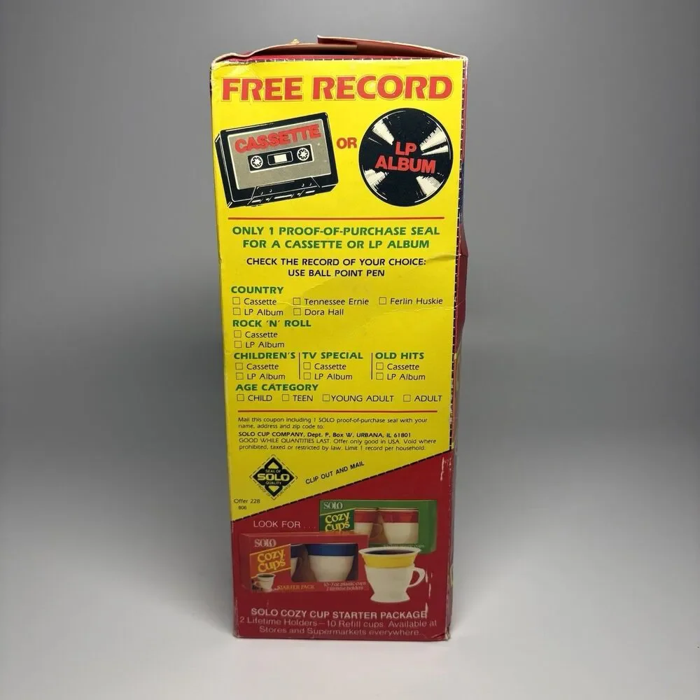 Solo Cozy Cups Red 50 7 oz Refills Vintage Original Box Unopened
